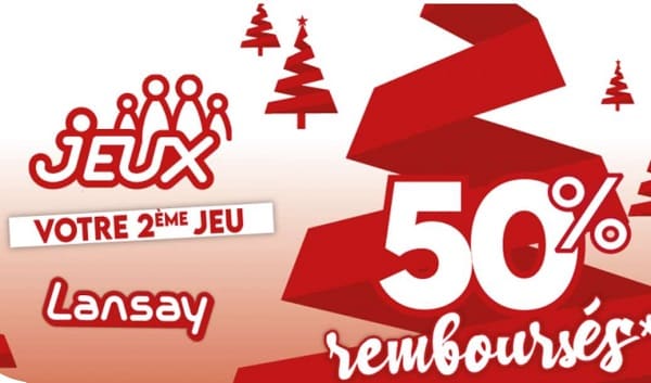 Offre de Noel jeux Lansay 🎅 2 jeux achetés simultanément = 50% remboursés sur le moins cher