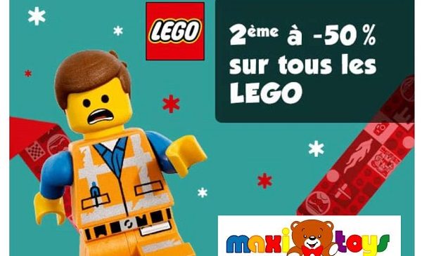 Promotion Lego Maxitoys : 1 boite achetée = la seconde boite à moitié prix