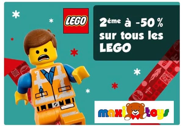 Promotion Lego Maxitoys : 1 boite achetée = la seconde boite à moitié prix