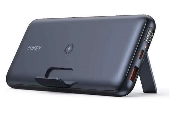 vente flash batterie externe chargeur sans fil 20000 mah aukey pb wl03