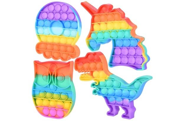 lot de 4 jouets Fidget Toy - Pop Bubble anti-stress Faburo 
