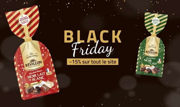 Black Friday : -15% sur toutes les commandes sur le site de Révillon chocolatier (papillotes et autres)