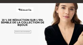 20% de réduction sur l’ensemble de la collection de bijoux Tamaris