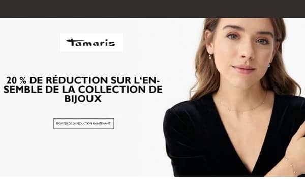 20% de réduction sur l'ensemble de la collection de bijoux Tamaris