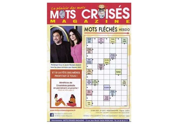 Abonnement pas cher Mots Croisés magazine - mots fléchés Hebdo