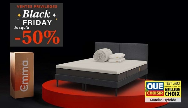 achetez votre matelas emma vraiment pas cher avec le black friday