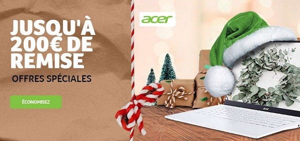 Jusqu'à 200€ de remise immédiate sur Acer Jusqu'à 200€ de remise immédiate sur Acer