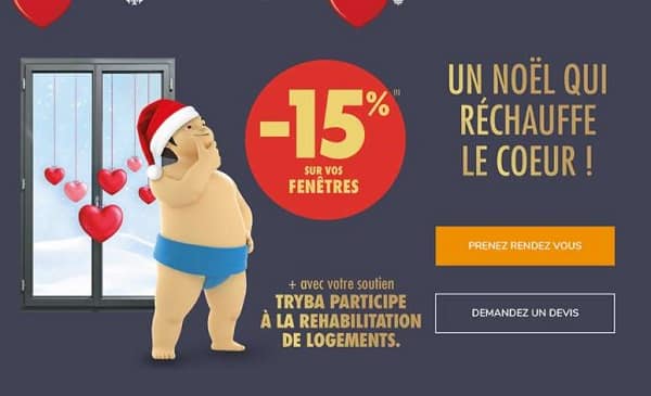 offre flash 15% de remise sur les fenêtres tryba