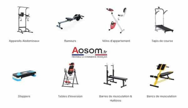 Offre flash appareils de Fitness & Musculation moins pas chers jusqu'à -60% sur Aosom