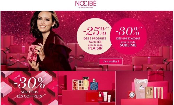 Offre spéciale cadeaux de Noel de Nocibé