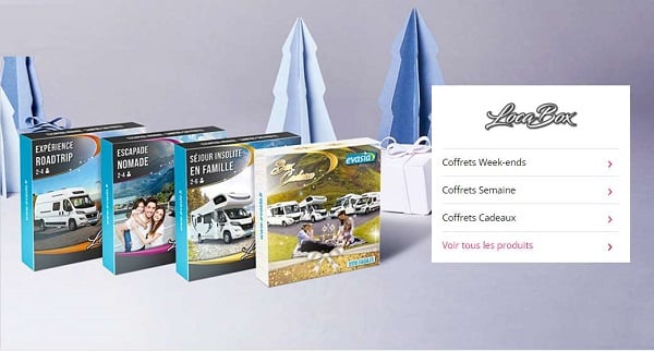 Vente privée de coffret cadeau de location de Camping-cars et vans LocaBox