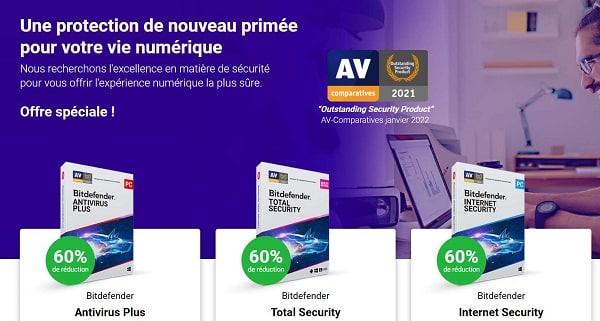 bitdefender est élu produit exceptionnel = remise sur bitdefender total security