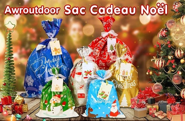 lot de 30 sacs cadeaux de Noël avec lien Awroutdoor 