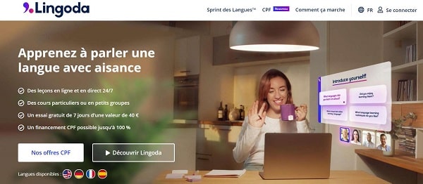 remise sur les abonnements 1, 3, 6 ou12 lingoda école de langue en ligne