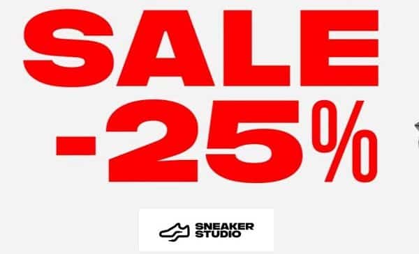 25% de remise sur tout le site sneakerstudio