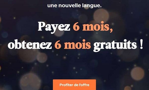 Cours de langue Babbel : Payez 6 mois = obtenez 6 mois gratuits !