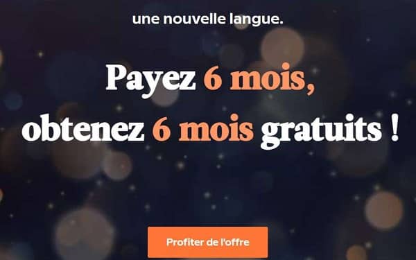 Cours de langue Babbel : Payez 6 mois = obtenez 6 mois gratuits !