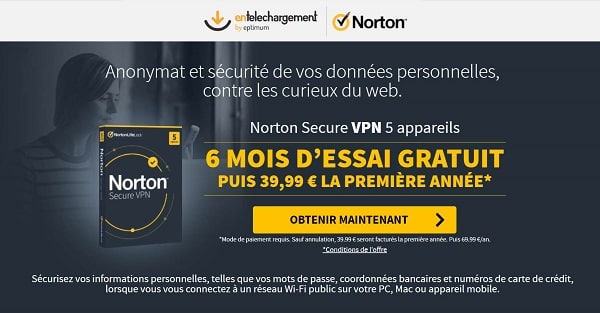GRATUIT : Abonnement Norton Secure VPN pour 5 appareils gratuit pendant 6 mois