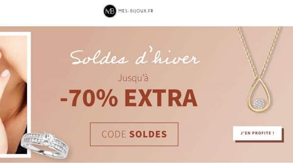 profitez de remises supplémentaires allant jusqu'à 70% sur les soldes de mes bijoux