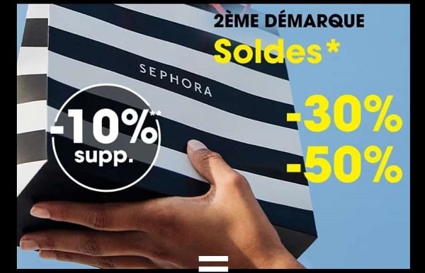 soldes sephora 10% supplémentaire (seconde demarque)