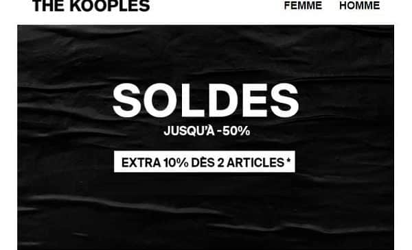 Soldes The Kooples = 10% supplémentaire