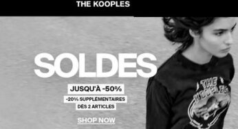 Soldes The Kooples = -20% supplémentaires dès 2 articles jusqu’à dimanche