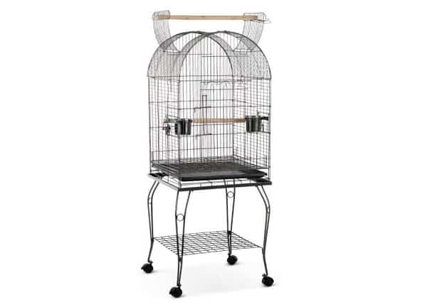 grande cage à oiseaux en fer sur pieds avec roulettes IKAYAA grande cage à oiseaux en fer sur pieds avec roulettes ikayaa