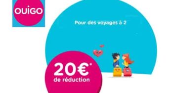 20€ de réduction pour vos voyages en OUIGO pour 2 personnes adultes (trajets entre le 7 mars et 7 avril 2022)
