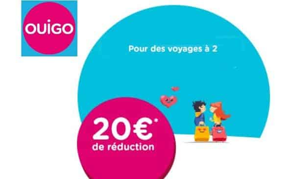 20€ de réduction pour vos voyages en OUIGO pour 2 personnes adultes