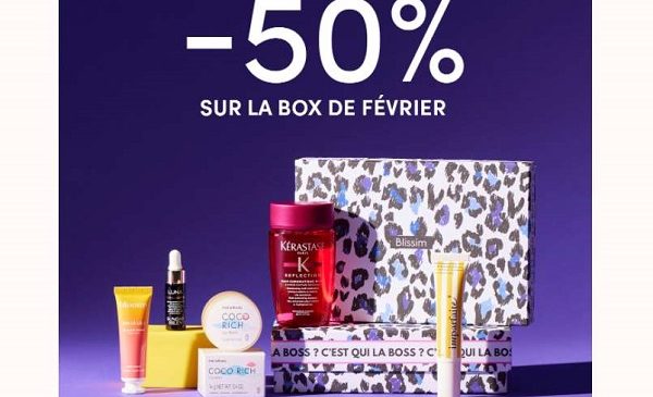 50% de remise sur la box beauté blissim du mois