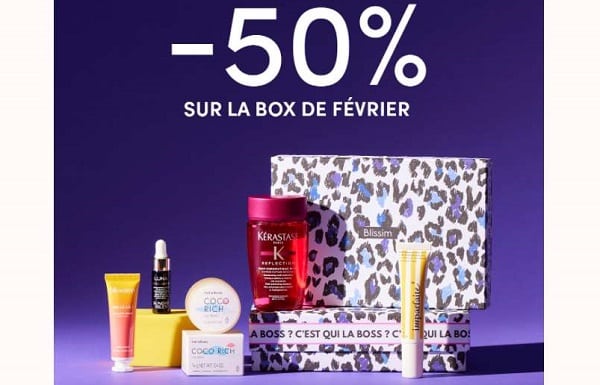 50% de remise sur la box beauté blissim du mois