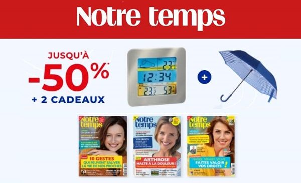 abonnement magazine notre temps pas cher