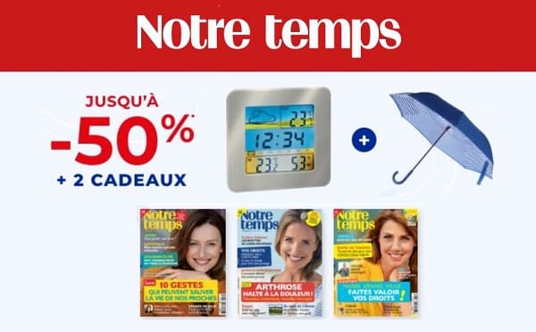 abonnement magazine notre temps pas cher