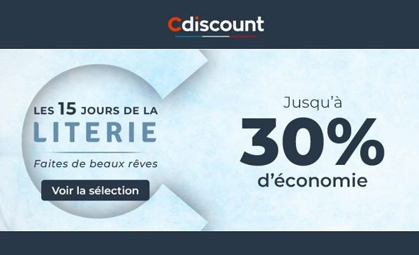 Les 15 jours de la literie Cdiscount