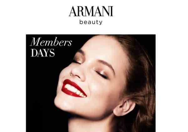 members days d'armani beauty