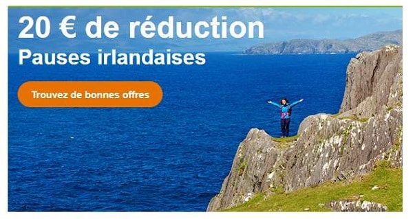 Offre spéciale vol aller-retour vers l’Irlande avec une remise de 20€ sur Aer Lingus ✈️