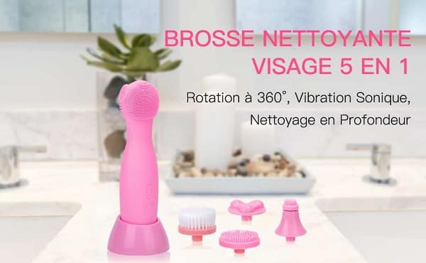 9,59€ la brosse nettoyante visage 4 en 1 rechargeable Wirhaut (4 tetes, IPX7…) 