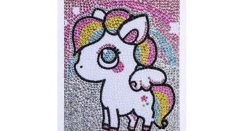 7,99€ le kit loisir créatif tableau en perles scintillantes poney coloré Tendia 15 x 20cm