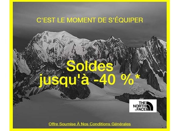 réduction en plus sur les soldes The North Face