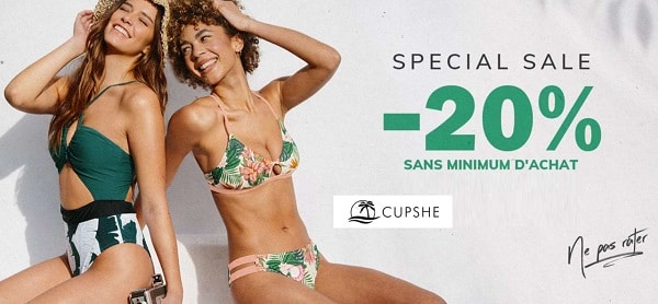 20% de remise supplémentaire sur les maillots de bain cupshe