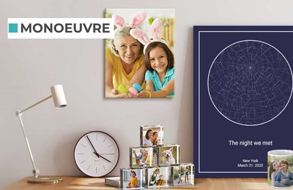 25% de réduction supplémentaires sur Monoeuvre (Photo sur Toile, Décoration Murale et Déco maison) à partir de 50€