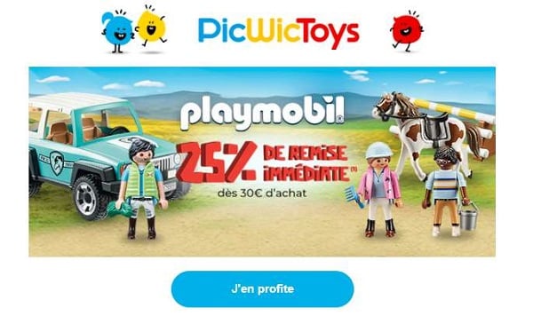 25% de remise immédiate sur les Playmobil