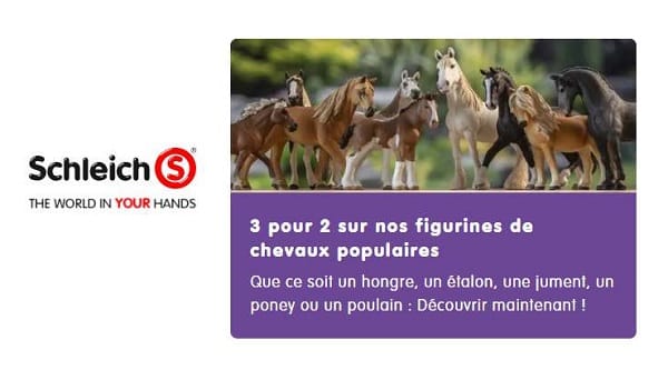 3 figurines chevaux schleich pour le prix de 2