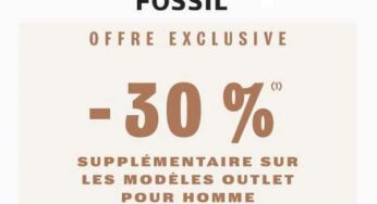 30% de remise sur les articles OUTLET pour homme Fossil