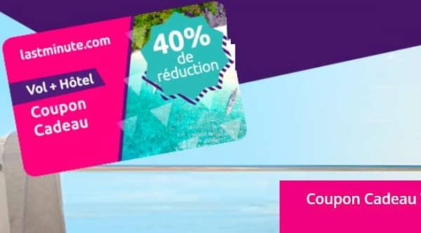 40% de remise sur les cartes cadeau lastminute