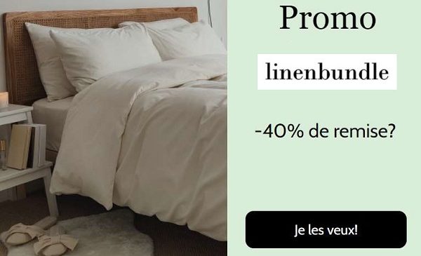 40% de remise sur tout le linge de chambre linenbundle