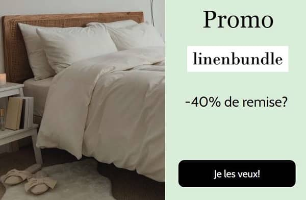 40% de remise sur tout le linge de chambre linenbundle