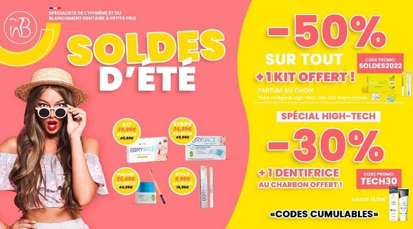 -50% sur tout le site BBRYANCE (hygiène et blanchiment dentaire) 