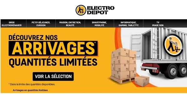 Des centaines de nouveaux produit en arrivage sur Electro Dépôt