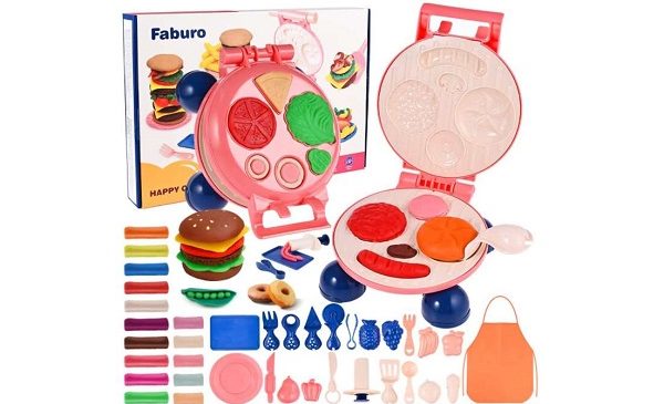 kit pâte à modeler hamburgers party de faburo pas cher